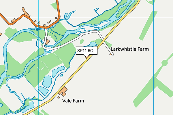 SP11 6QL map - OS VectorMap District (Ordnance Survey)
