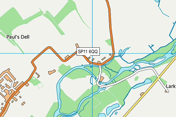 SP11 6QQ map - OS VectorMap District (Ordnance Survey)