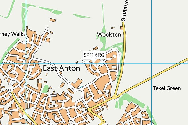 SP11 6RG map - OS VectorMap District (Ordnance Survey)