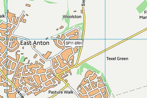 SP11 6RH map - OS VectorMap District (Ordnance Survey)