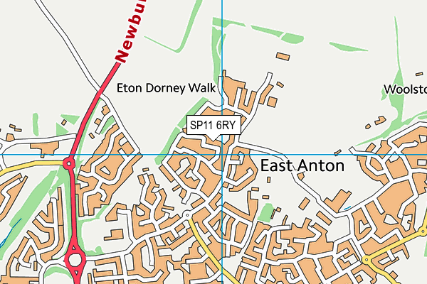 SP11 6RY map - OS VectorMap District (Ordnance Survey)