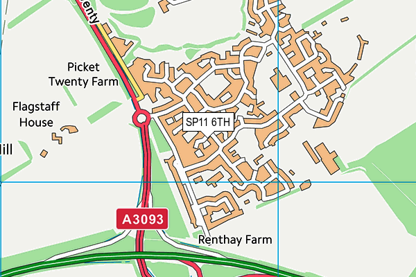 SP11 6TH map - OS VectorMap District (Ordnance Survey)