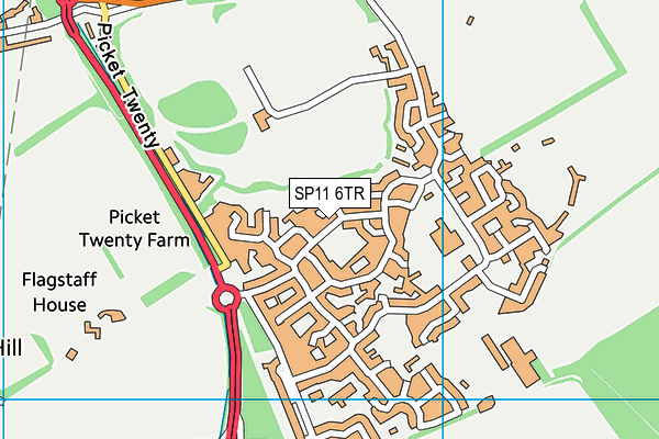 SP11 6TR map - OS VectorMap District (Ordnance Survey)