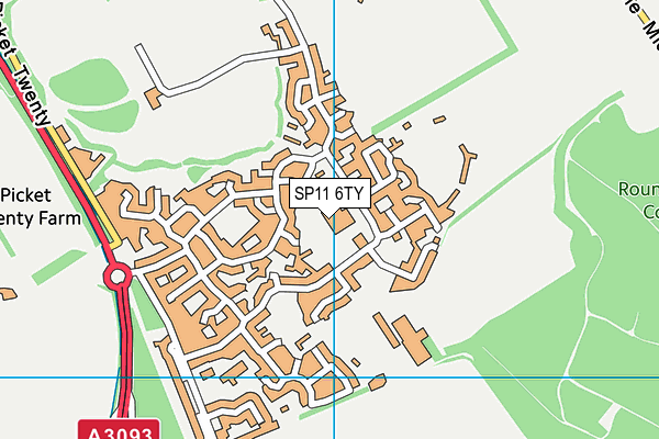 SP11 6TY map - OS VectorMap District (Ordnance Survey)
