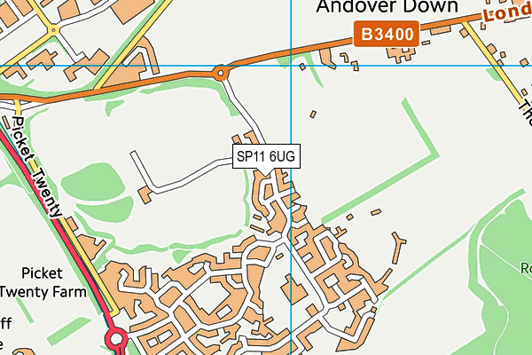 SP11 6UG map - OS VectorMap District (Ordnance Survey)