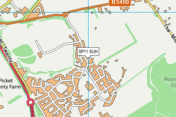 SP11 6UH map - OS VectorMap District (Ordnance Survey)
