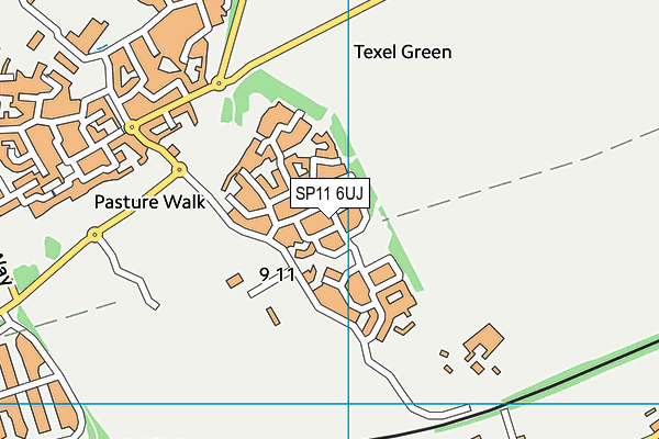 SP11 6UJ map - OS VectorMap District (Ordnance Survey)