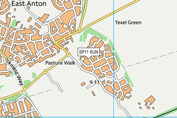 SP11 6UN map - OS VectorMap District (Ordnance Survey)