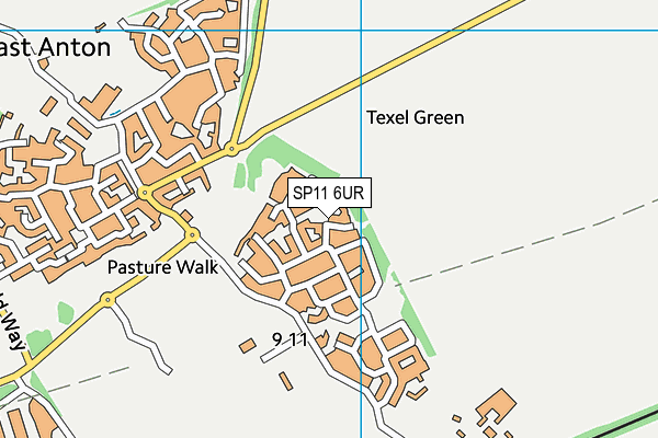 SP11 6UR map - OS VectorMap District (Ordnance Survey)
