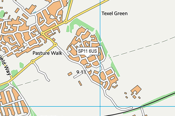 SP11 6US map - OS VectorMap District (Ordnance Survey)