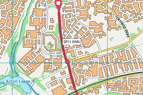 SP11 6WN map - OS VectorMap District (Ordnance Survey)