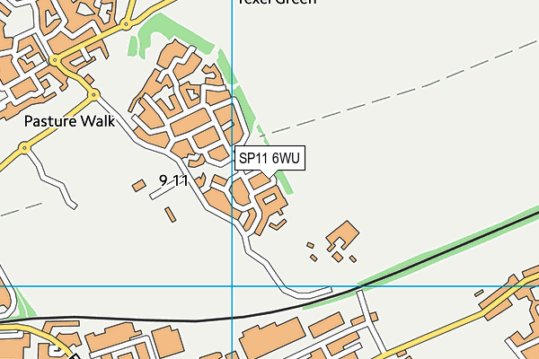 SP11 6WU map - OS VectorMap District (Ordnance Survey)