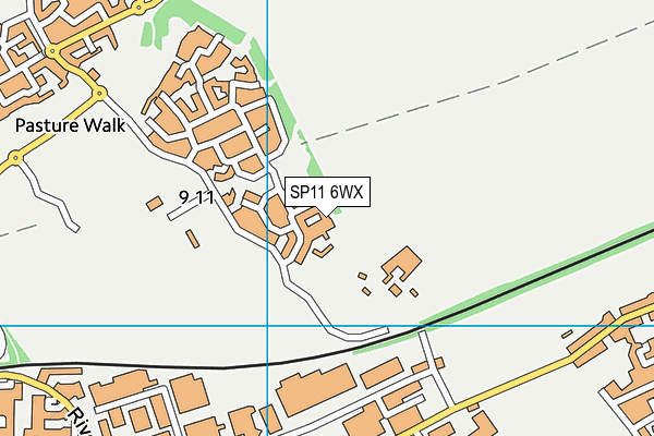 SP11 6WX map - OS VectorMap District (Ordnance Survey)