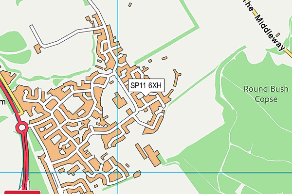 SP11 6XH map - OS VectorMap District (Ordnance Survey)