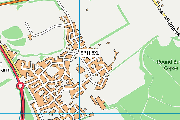 SP11 6XL map - OS VectorMap District (Ordnance Survey)