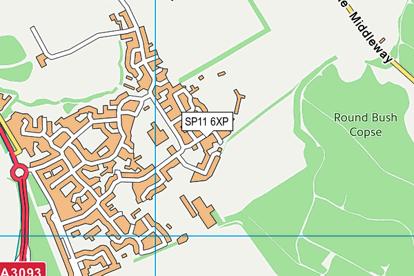 SP11 6XP map - OS VectorMap District (Ordnance Survey)