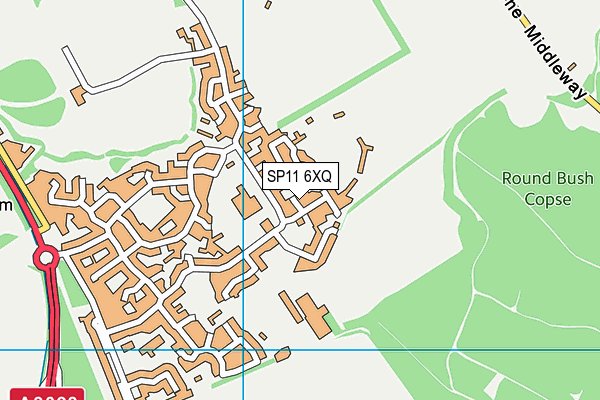 SP11 6XQ map - OS VectorMap District (Ordnance Survey)