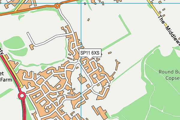 SP11 6XS map - OS VectorMap District (Ordnance Survey)