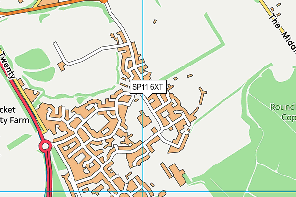 SP11 6XT map - OS VectorMap District (Ordnance Survey)