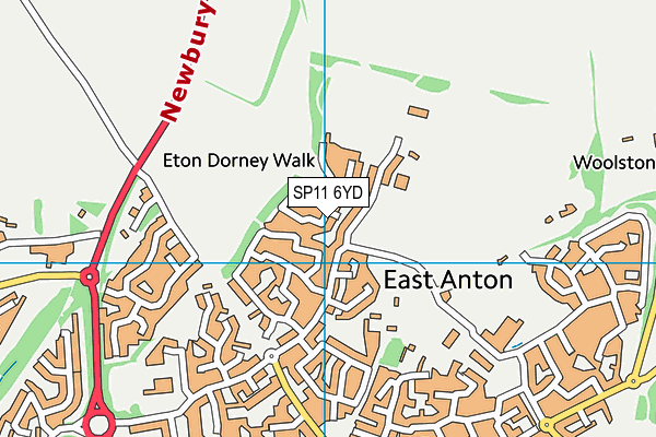 SP11 6YD map - OS VectorMap District (Ordnance Survey)