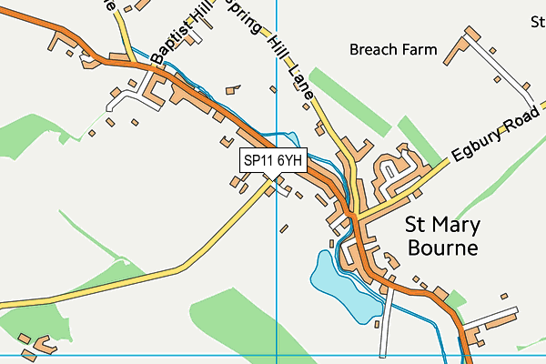 SP11 6YH map - OS VectorMap District (Ordnance Survey)