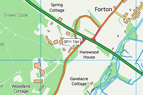 SP11 7AH map - OS VectorMap District (Ordnance Survey)