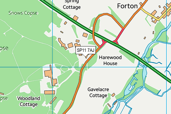 SP11 7AJ map - OS VectorMap District (Ordnance Survey)