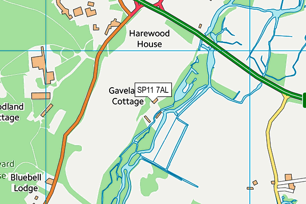 SP11 7AL map - OS VectorMap District (Ordnance Survey)