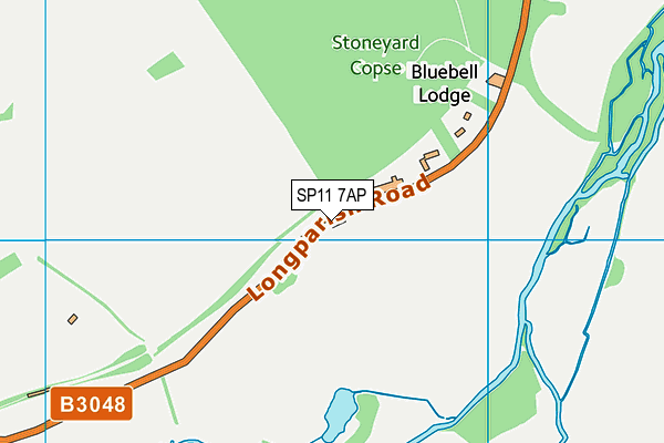 SP11 7AP map - OS VectorMap District (Ordnance Survey)