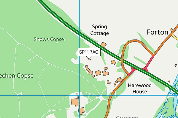 SP11 7AQ map - OS VectorMap District (Ordnance Survey)