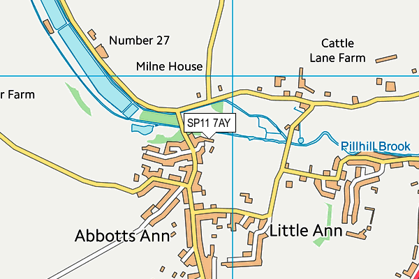 SP11 7AY map - OS VectorMap District (Ordnance Survey)