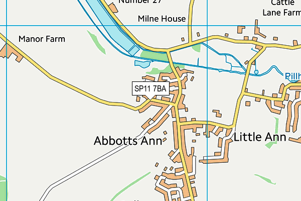 SP11 7BA map - OS VectorMap District (Ordnance Survey)