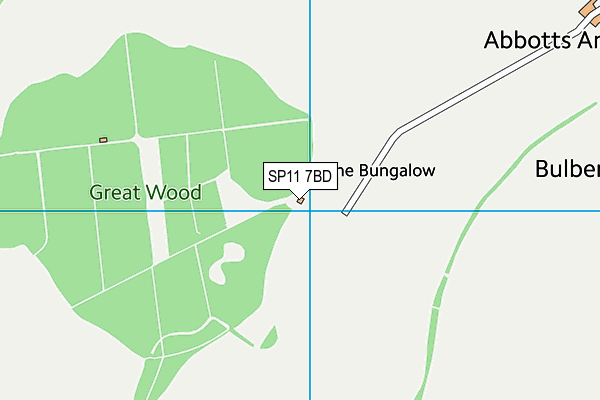 SP11 7BD map - OS VectorMap District (Ordnance Survey)