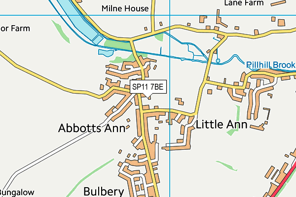 SP11 7BE map - OS VectorMap District (Ordnance Survey)