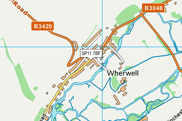 SP11 7BF map - OS VectorMap District (Ordnance Survey)