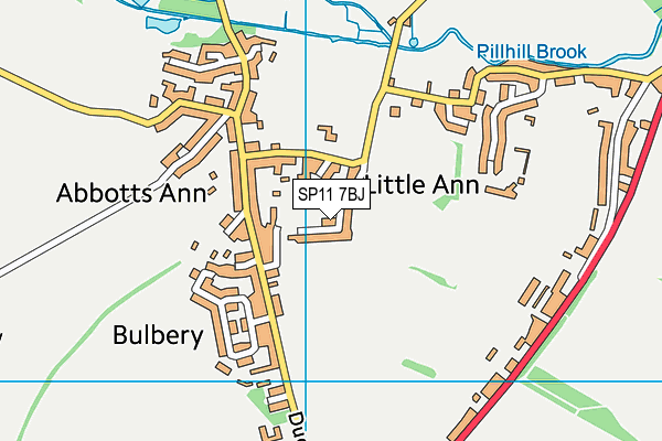 SP11 7BJ map - OS VectorMap District (Ordnance Survey)