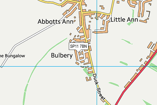 Bulberry Sports Field map (SP11 7BN) - OS VectorMap District (Ordnance Survey)