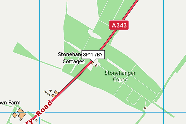 SP11 7BY map - OS VectorMap District (Ordnance Survey)