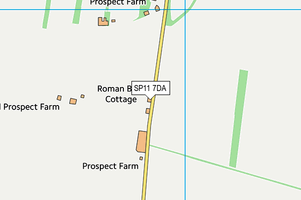 SP11 7DA map - OS VectorMap District (Ordnance Survey)