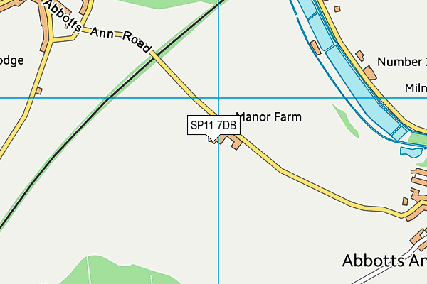 SP11 7DB map - OS VectorMap District (Ordnance Survey)