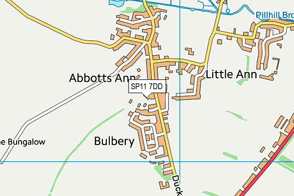 SP11 7DD map - OS VectorMap District (Ordnance Survey)