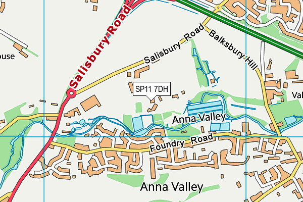 SP11 7DH map - OS VectorMap District (Ordnance Survey)