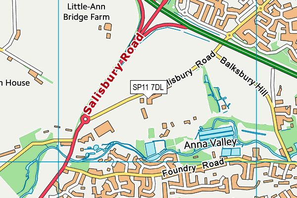 SP11 7DL map - OS VectorMap District (Ordnance Survey)