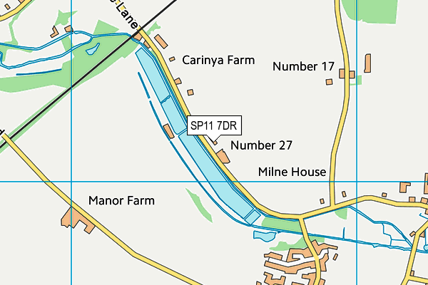 SP11 7DR map - OS VectorMap District (Ordnance Survey)