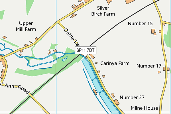 SP11 7DT map - OS VectorMap District (Ordnance Survey)