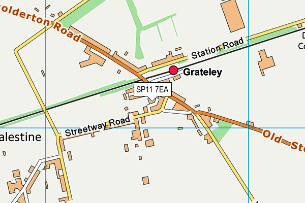 SP11 7EA map - OS VectorMap District (Ordnance Survey)