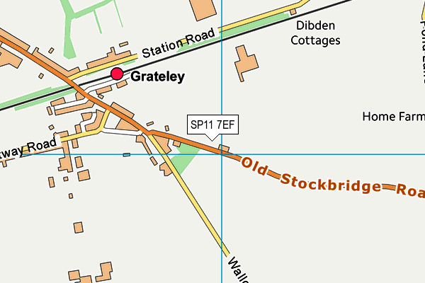 SP11 7EF map - OS VectorMap District (Ordnance Survey)