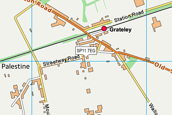 SP11 7EG map - OS VectorMap District (Ordnance Survey)