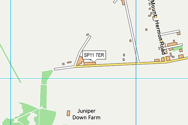 SP11 7ER map - OS VectorMap District (Ordnance Survey)