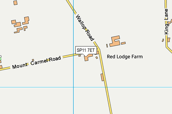 SP11 7ET map - OS VectorMap District (Ordnance Survey)